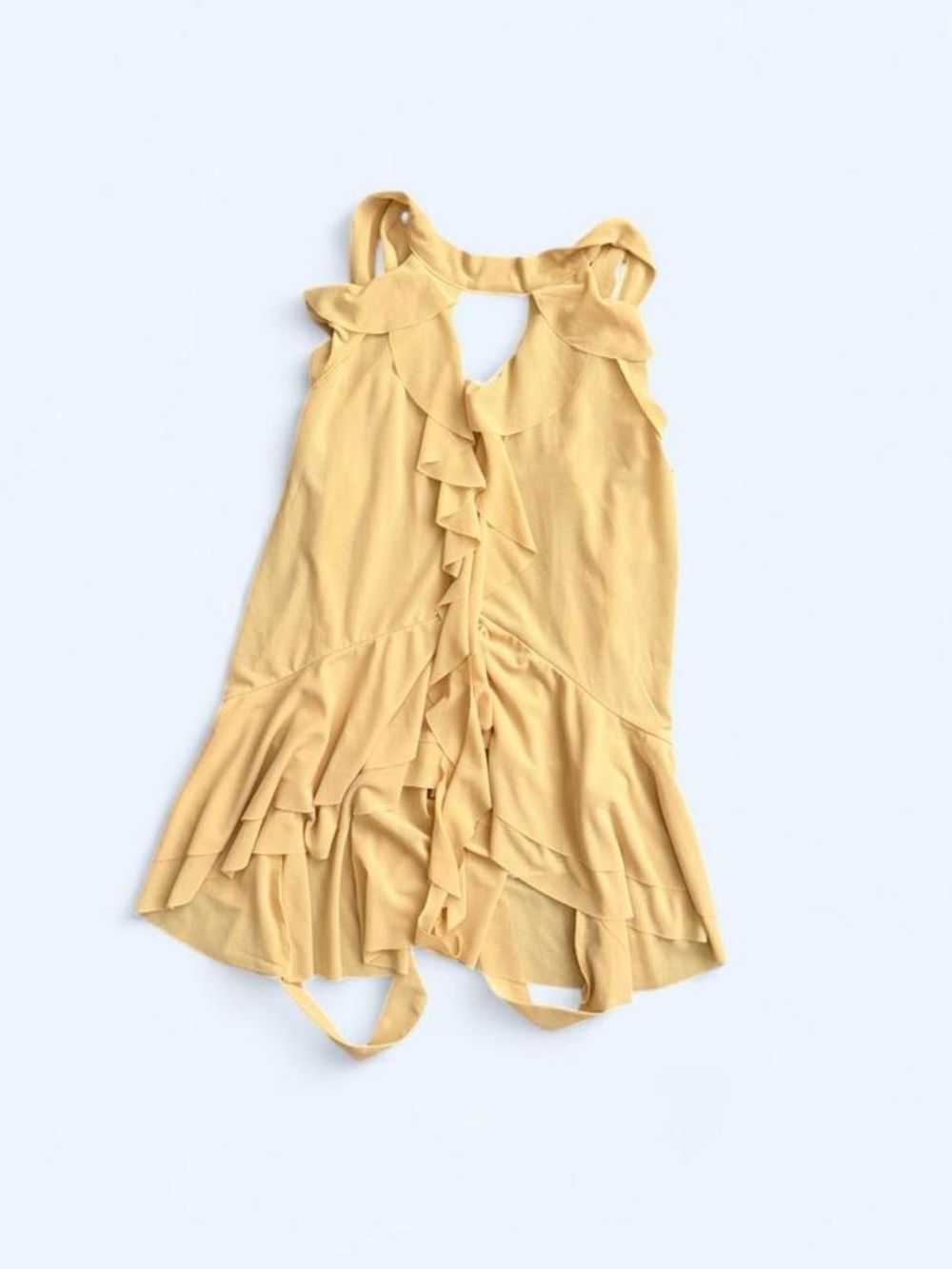 Zara Woman Yellow Ruffle Blouse
